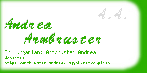 andrea armbruster business card